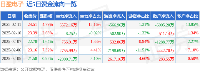异动快报：日盈电子（603286）2月11日13点12分触及涨停板