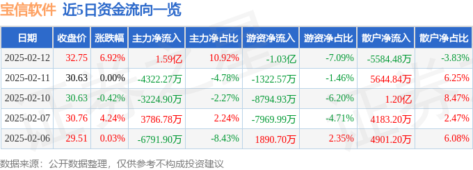 异动快报：宝信软件（600845）2月12日13点21分触及涨停板
